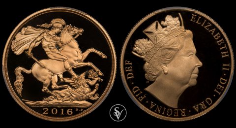 2016 Elizabeth II James Butler 2 sov PR69DCAM PCGS