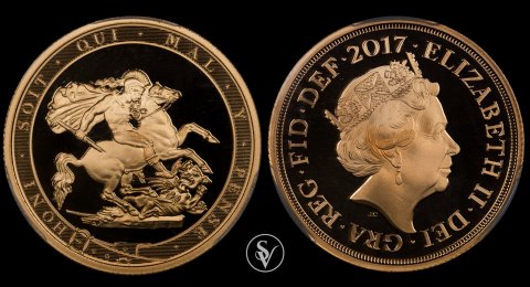 2017 Elizabeth II 2 pound proof sovereign 69DCAM PCGS