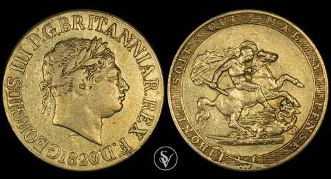 1820 George III gold sovereign 