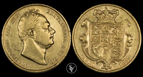 1832 William IV gold sovereign First Bust