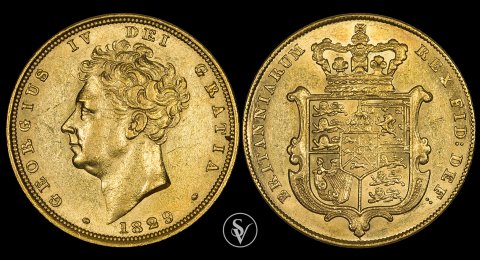 1829 George IV gold sovereign 
