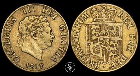 1817 George III gold half sovereign 
