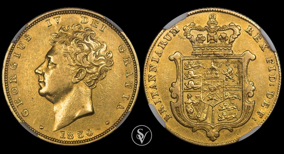 1830 George IV gold sovereign AU53 NGC(STOLEN)