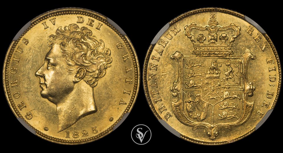 1825 George IV gold sovereign AU58 NGC(STOLEN)