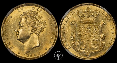 1825 George IV gold sovereign AU58 NGC(STOLEN)