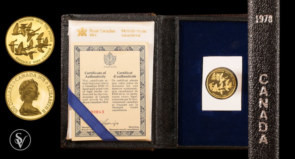  1978 Canada 100 dollars Elizabeth II proof Canadian Unity