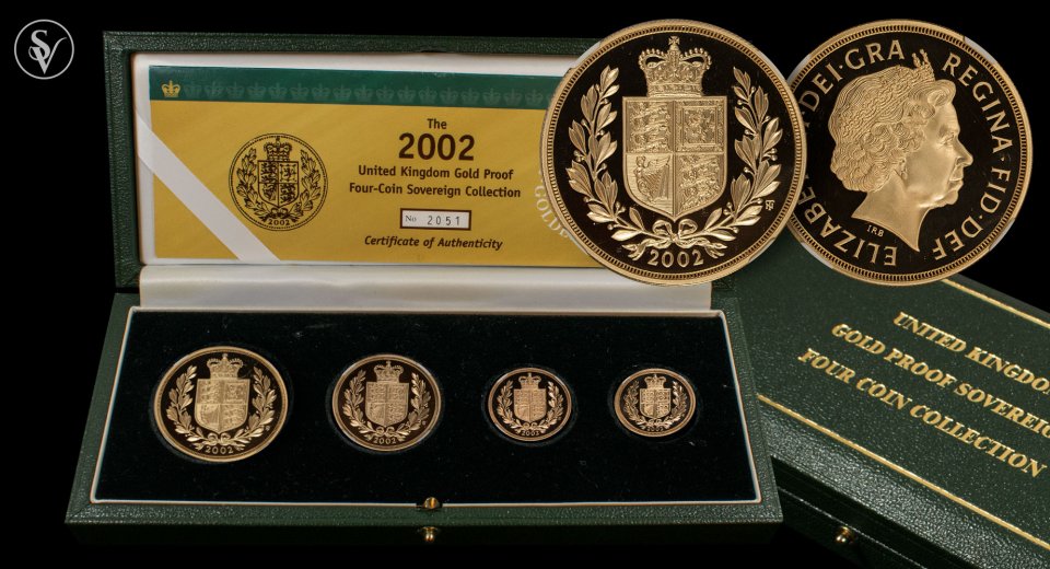 2002 Great Britain Gold set Golden Jubilee shield