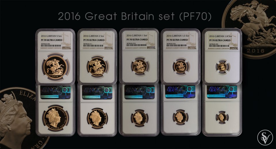 2016 χρυσό επετειακό σετ proof James Butler PF70 ultra cameo NGC