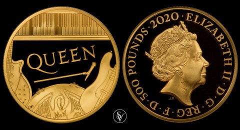 2020 Music Legends Queen £500 Gold Proof 5oz Coin NGC PF69