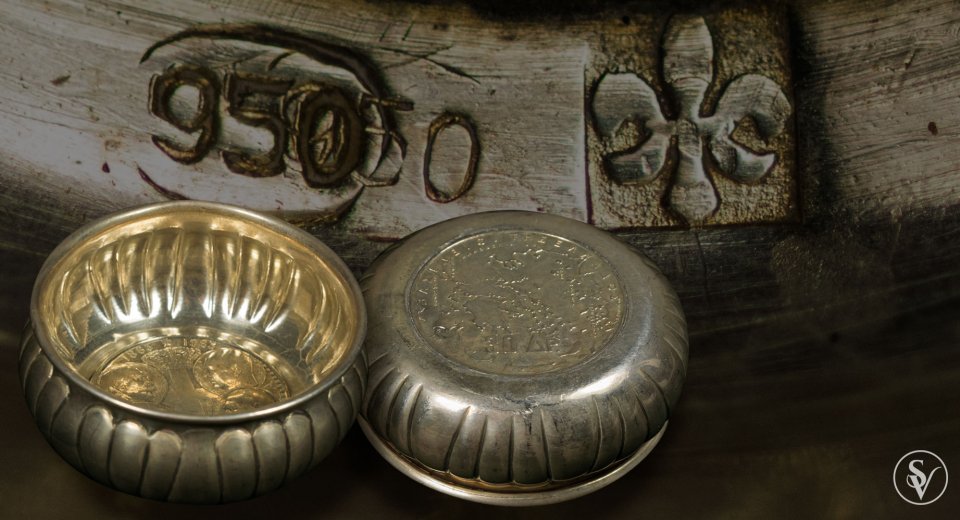 1963 30 drachmai in Silver decorative plate