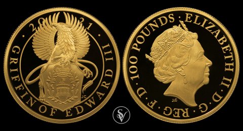 2021 Queens Beasts Griffin of Edward III 1 ουγγια χρυσό