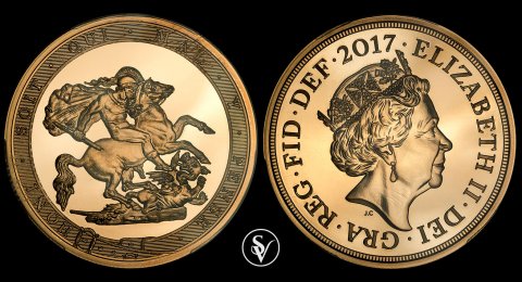2017 χρυσό επετειακό πεντόλιρο PCGS MS70