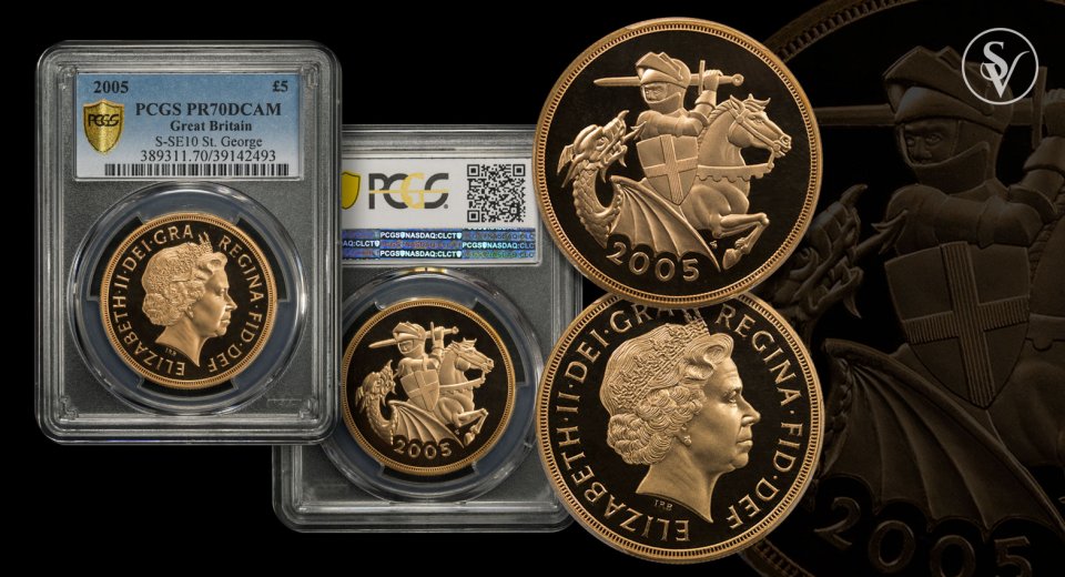 2005 Great Britain £5 Knight edition st George PCGS PR70DCAM