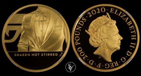 2020 χρυσό 2 ουγγιές Shaken Not Stirred PF70 ultra cameo NGC