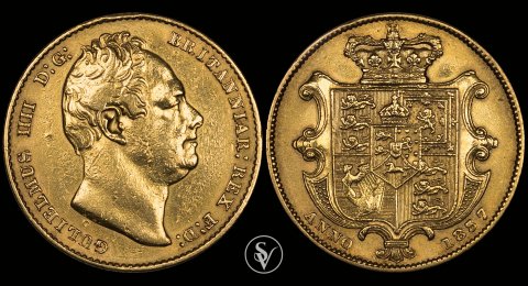 1837 χρυση λίρα William IV 