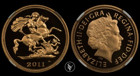 2011 χρυσό μισόλιρο proof PF69 ultra cameo NGC