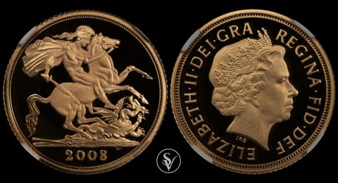 2008 χρυσό μισόλιρο PR69 ultra cameo NGC