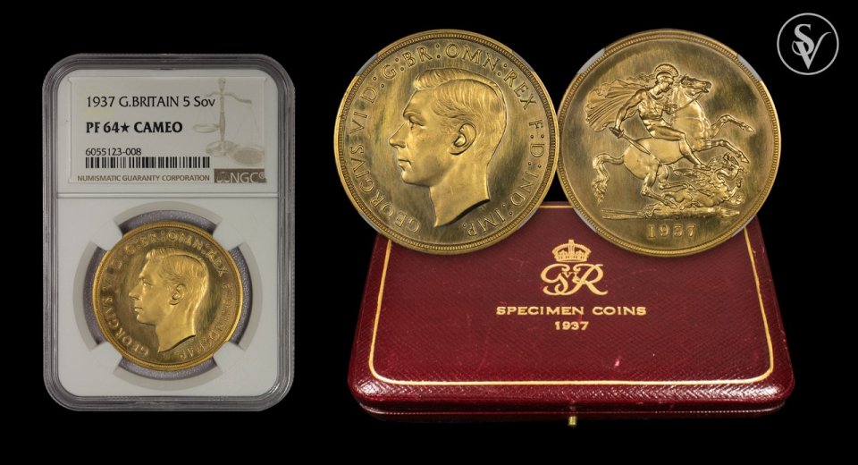 1937 George VI gold proof set NGC