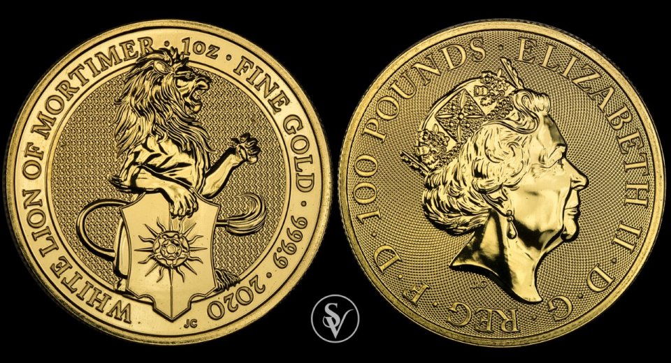 2020 White lion of Mortimer Queen's Beasts 1 ounce
