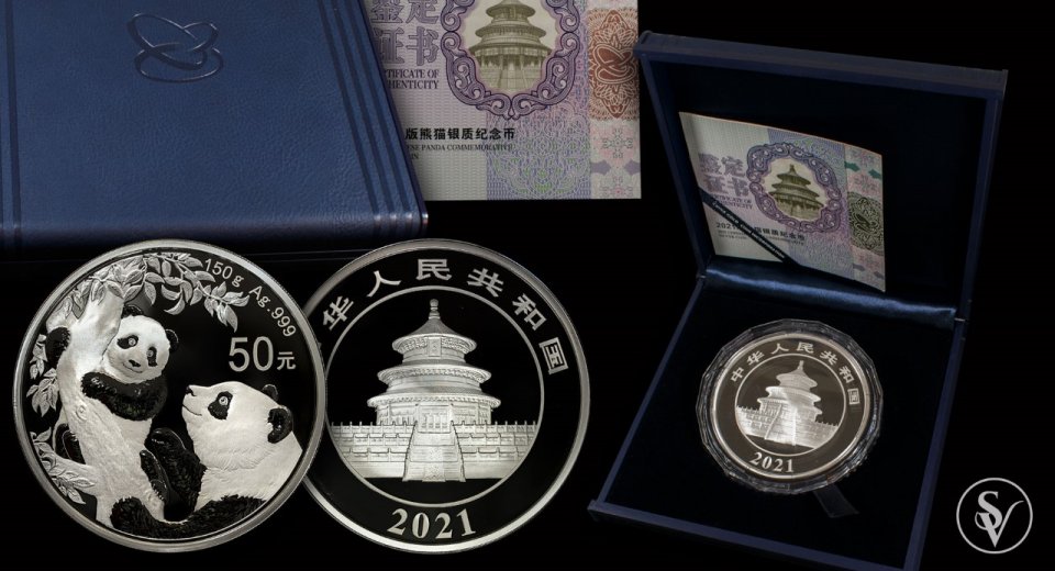 2021 China Panda 50 Yuan silver 150g