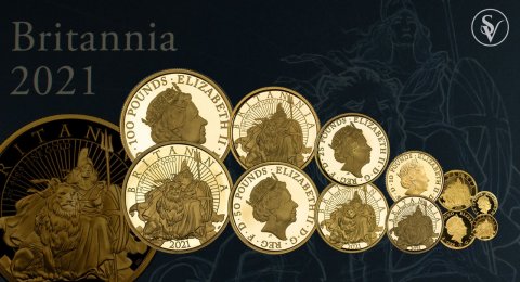 The Briannia premium σετ 6 νομισμάτων proof