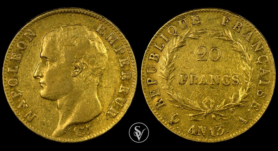 1804 20 Francs gold Napoleon I  AN13