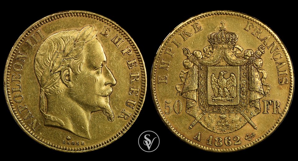 1862 A χρυσό 50 φραγκα Ναπολεον ΙΙΙ