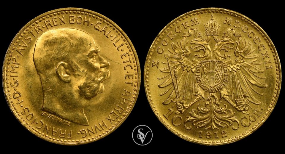 1912 Austria 10 corona Franz Joseph I