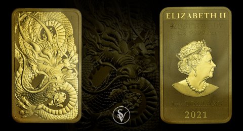 1 oz Dragon Rectangular Gold Coin
