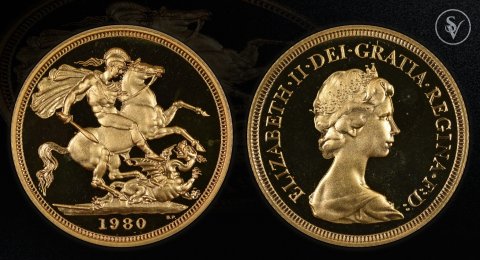 1980 χρυσή λίρα proof Ελισαβετ ΙΙ