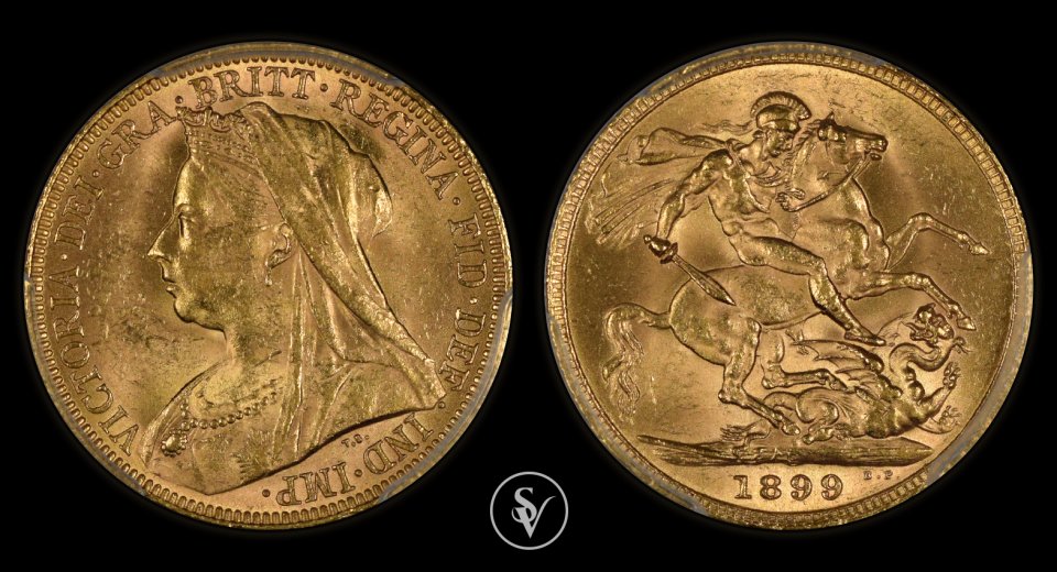 1899 χρυσή λίρα Βικτώριας Perth MS63 PCGS