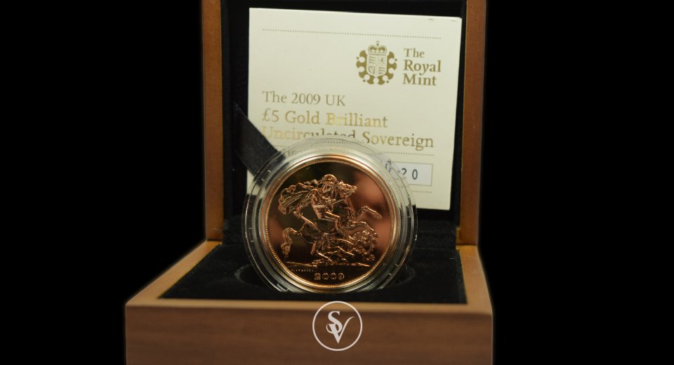 2009 Elizabeth II 5 pound gold sovereign BU