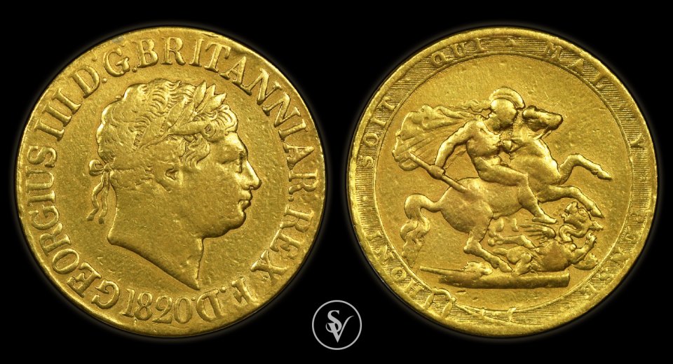 1820 III gold sovereign Coins and collectables
