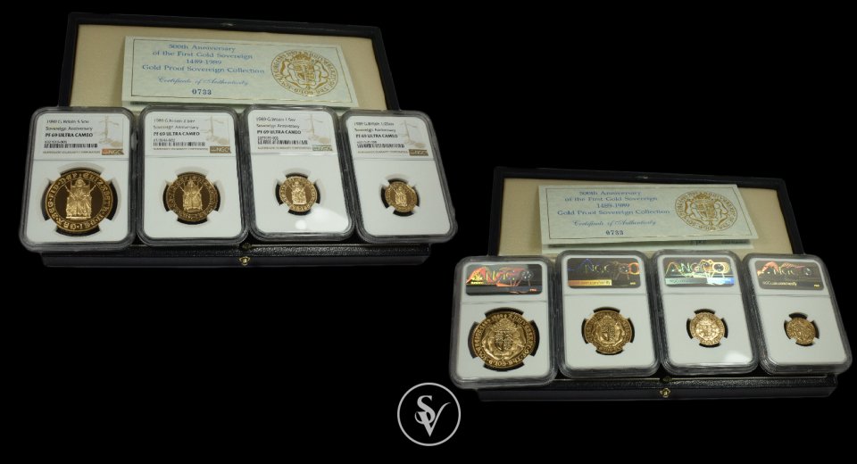 1989 Elizabeth II Tudor Rose 4 coin set PF69 ultra cameo  NGC