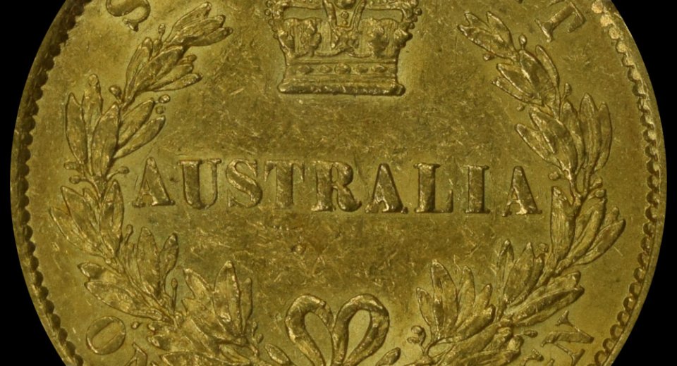 1857 χρυσή λίρα Αυστραλίας Βικτόρια AU55 NGC 