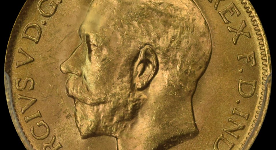 Great Britain sovereign 1916 George V MS64+ PCGS
