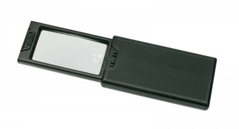 LED Pocket illuminated magnifier 2,5 X with UV LED and led torch