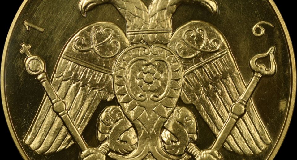 1966 Cyprus Makarios 5 pound gold  PF66NGC