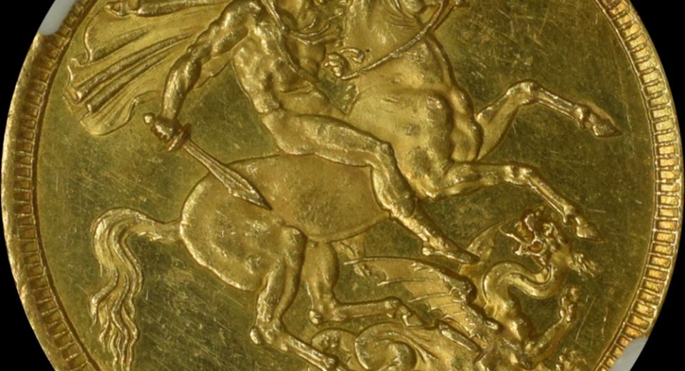 1822 Γεώργιος IV χρυσή λίρα MS64 NGC 