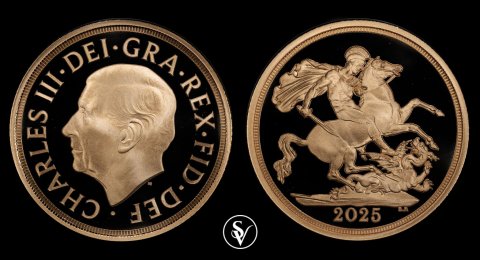 2025 χρυσή λίρα Κάρολος ΙΙΙ PR70 DCAM PCGS 