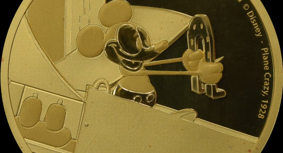 250$ 2016 MICKEY PLANE CRAZY NGC PF 70 ULTRA CAMEO