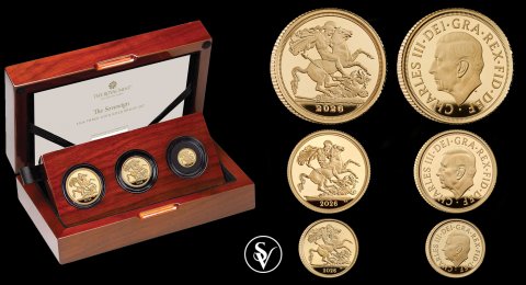 2026 3 coin set proof gold Charles III 