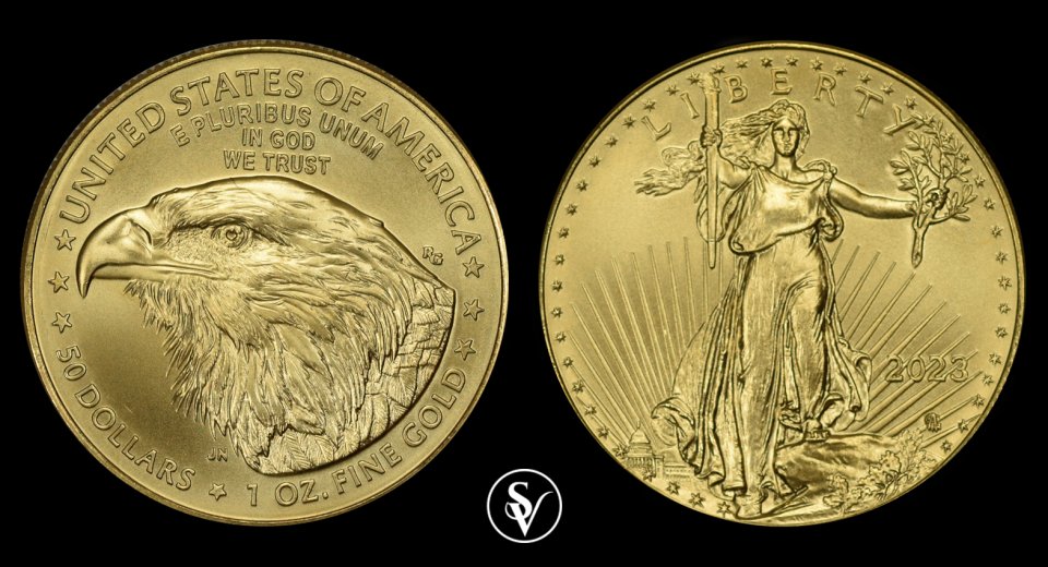 2023 gold 50$ eagle USA BU 1 oz 