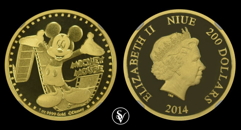 NIUE G$200 2014 Mickey Mouse NGC PF 70 ULTRA CAMEO