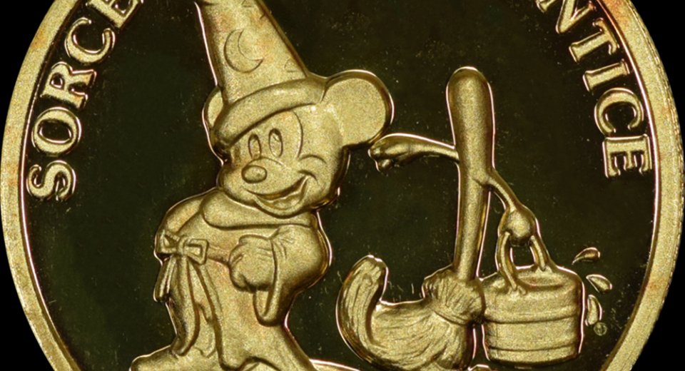 Rarities Mint 1 oz 1987 Mickey Mouse Sorcerer's Apprentice