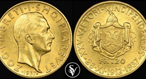 1937 χρυσό 20 Φραγκα Ζογκ Αρι Ι